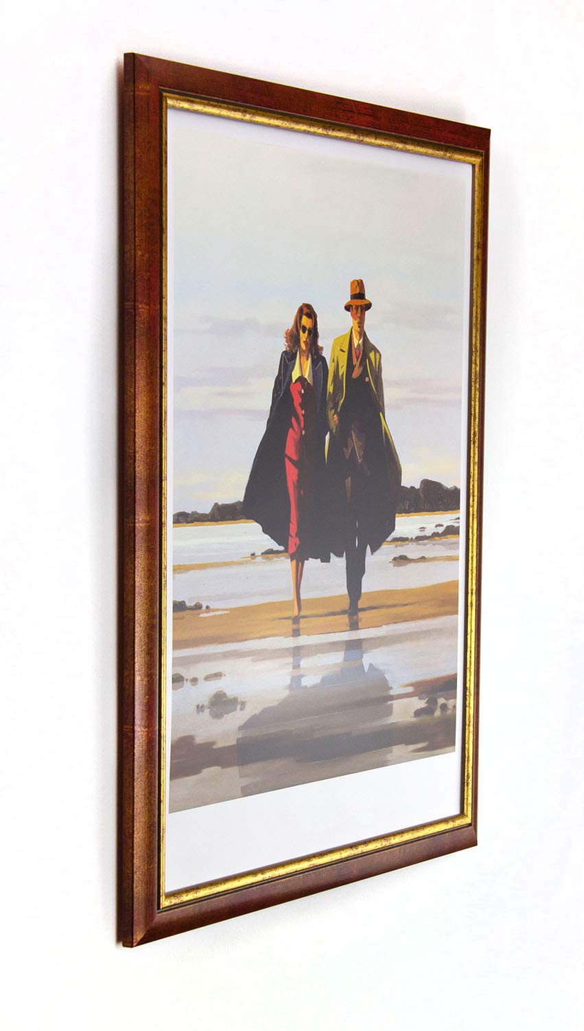 BIRAPA Palermo Ramka na zdjęcia, 61 x 91,5 cm, czerwono-złota – złota ramka na zdjęcia, ramka na zdjęcia antyk, ramka na zdjęcia w stylu vintage
