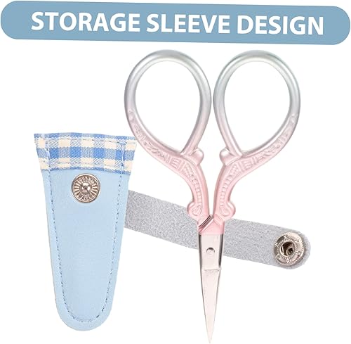 Miniatura 8 de EXCEART Juego de 3 tijeras para álbumes de recortes, suministros de punto, suministros de punto, tijeras de costura, cortador de hilo, Tijeras de