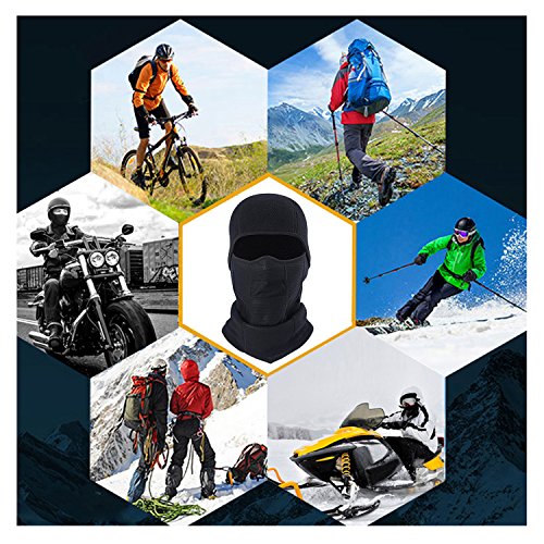 [2-Pack] Wind-Resistant Balaclava Ski Mask Face Mask Motorcycle Tactical Balaclava Hood(Black+Gray) - Thumbnail 2