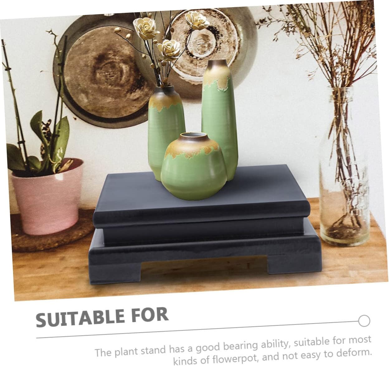 Wooden Display Stand for Potted Plants and Crafts Sturdy Riser Holder for and Fish Tanks High Solid Wood Plant Stand for Home Decoration