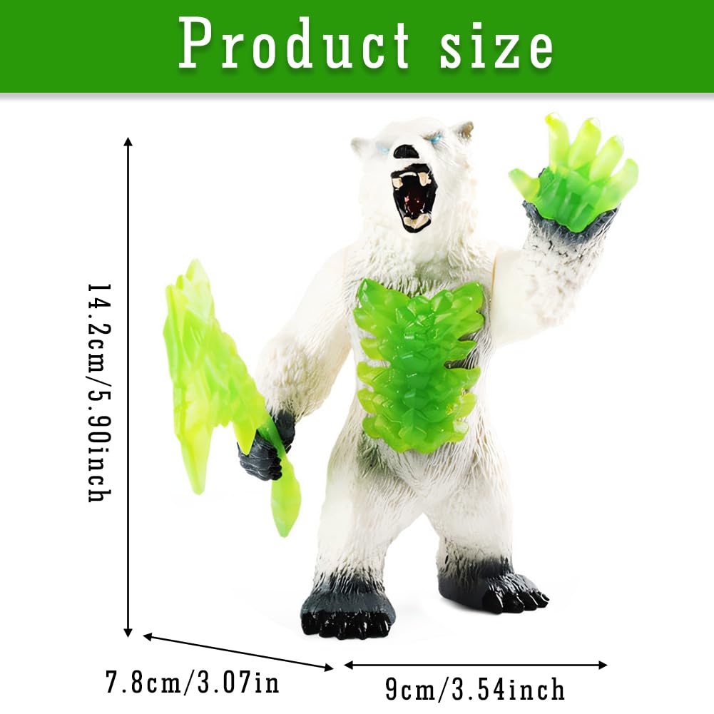 ZCMMGPBB Ice Bear Figure, Animal Figures, Ice Bear Toy, Eldrador Shadow World, Ice Bear Toy, Eldrador Mini Creatures, Ice Bear Toy, Action Figure, Children, Realistic Bears Model - Image 2