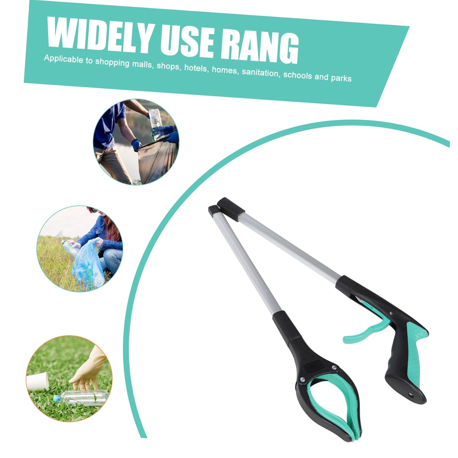 Foldable Garbage Tongs Trash Picker Tool for Shops and Parks