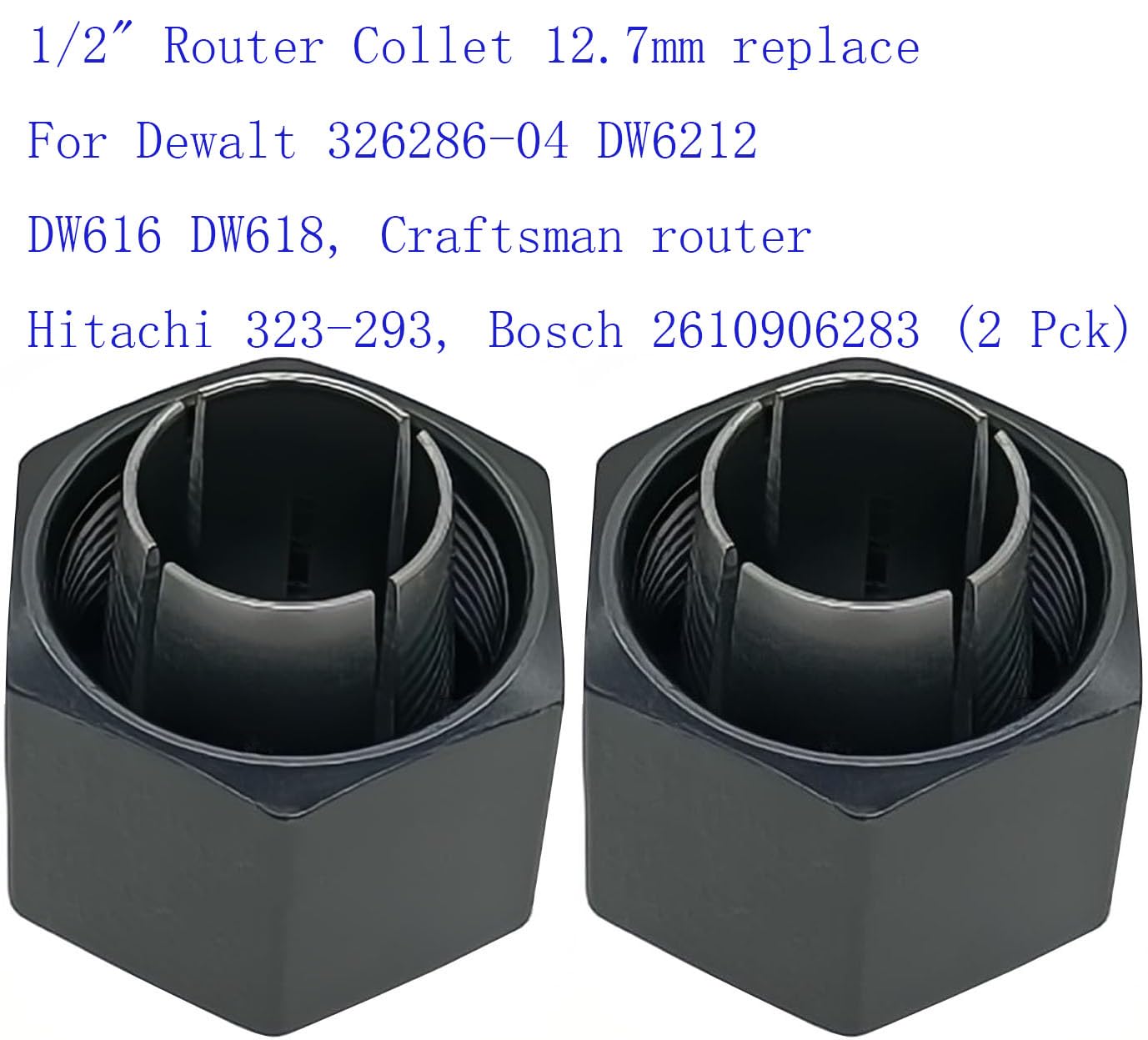 Dewalt Router Collets - 2 Pack 1/2" -2