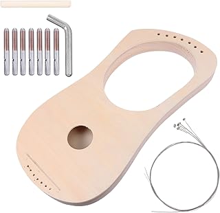 Happyyami 1 Set DIY Wooden Piano Kids Musical Toys DIY Lyre Unfinished Wood Lyre Harp Kids Toys Wooden Lyre Harp Crafts Kids Musical Instruments DIY Wooden Lyre Harp Portable Greece Child