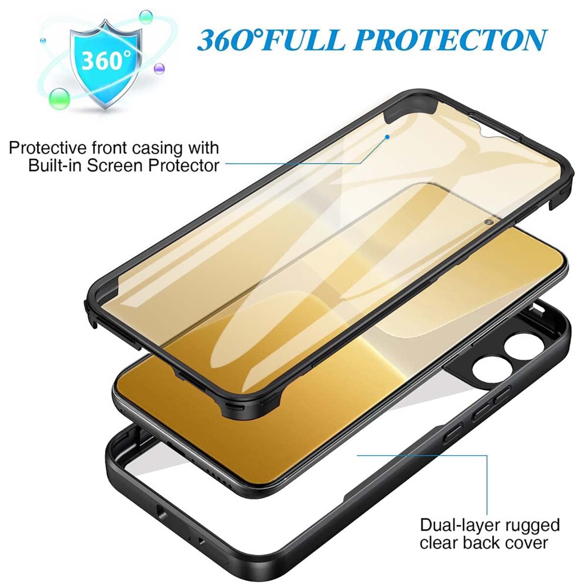 GOKEN Cover for Xiaomi Poco M4 Pro 5G, Flip PU Leather TPU Wallet Cases