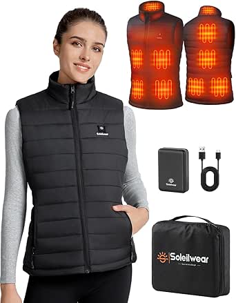 Gilet Chauffant Femme ARRIS – Bleu, Taille Réglable, Avec Batterie, Neuf