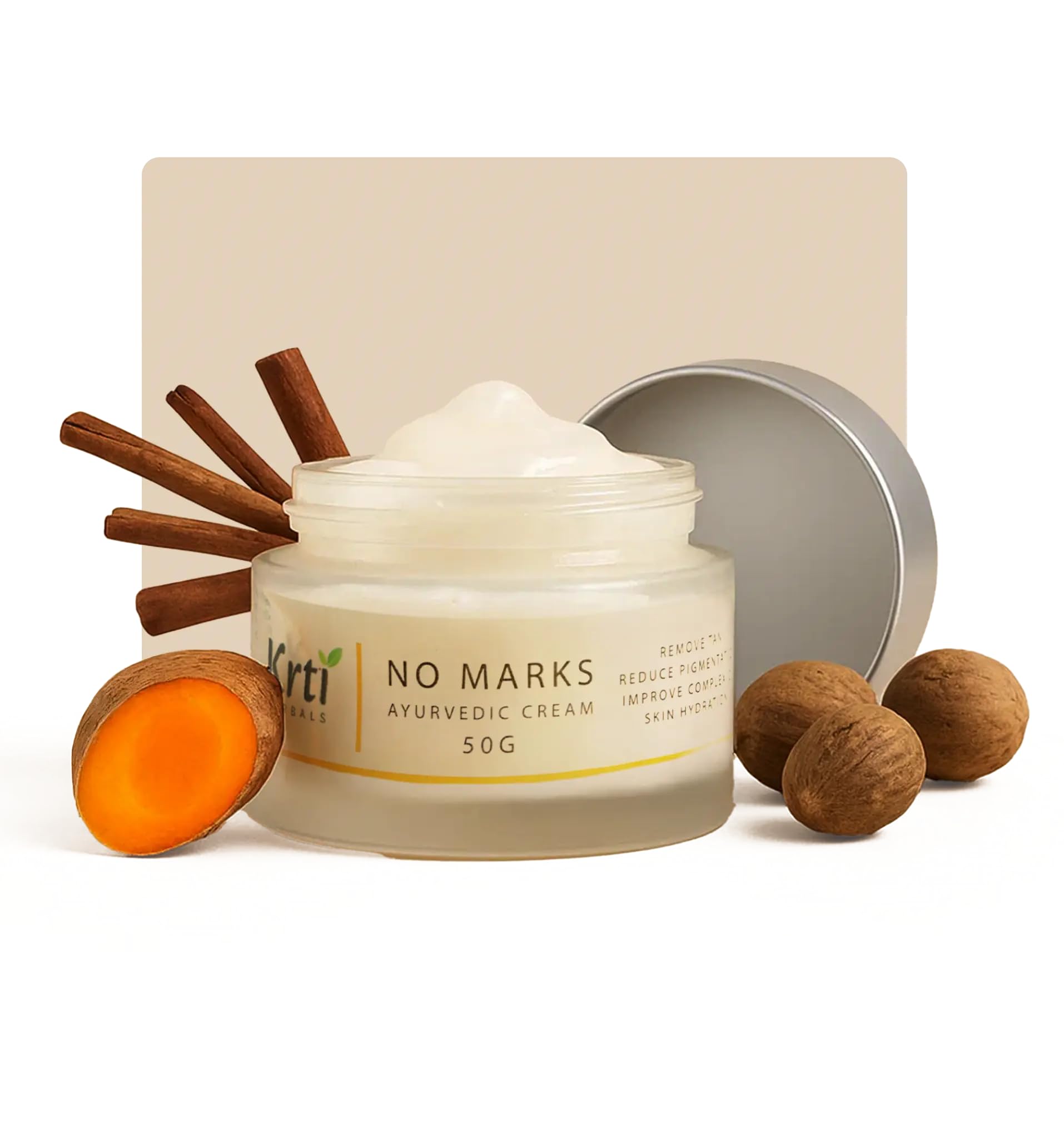 Ayurvedic Pigmentation No Marks Cream for Women – 50 g | Reduces Dark Spots, Blemishes, Removes Tan, Improves Skin Complexion & Hydrates | with Triphala, Turmeric & Manjishta-image-8