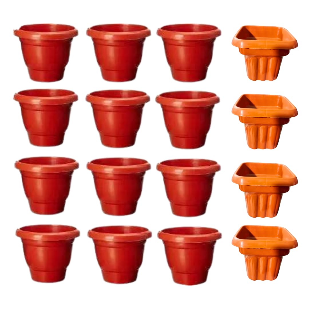 God of Goods Heavy Duty Plastic Future Green Pot Combo for Gardening,Flowers Plants in Gardens,Balcony and Terrace,Big Gardens,School Gardens,Restaurants for Indoor/Outdoor (Pack of 16) (B09CTTFJ3J) Amazon Price History, Amazon Price Tracker