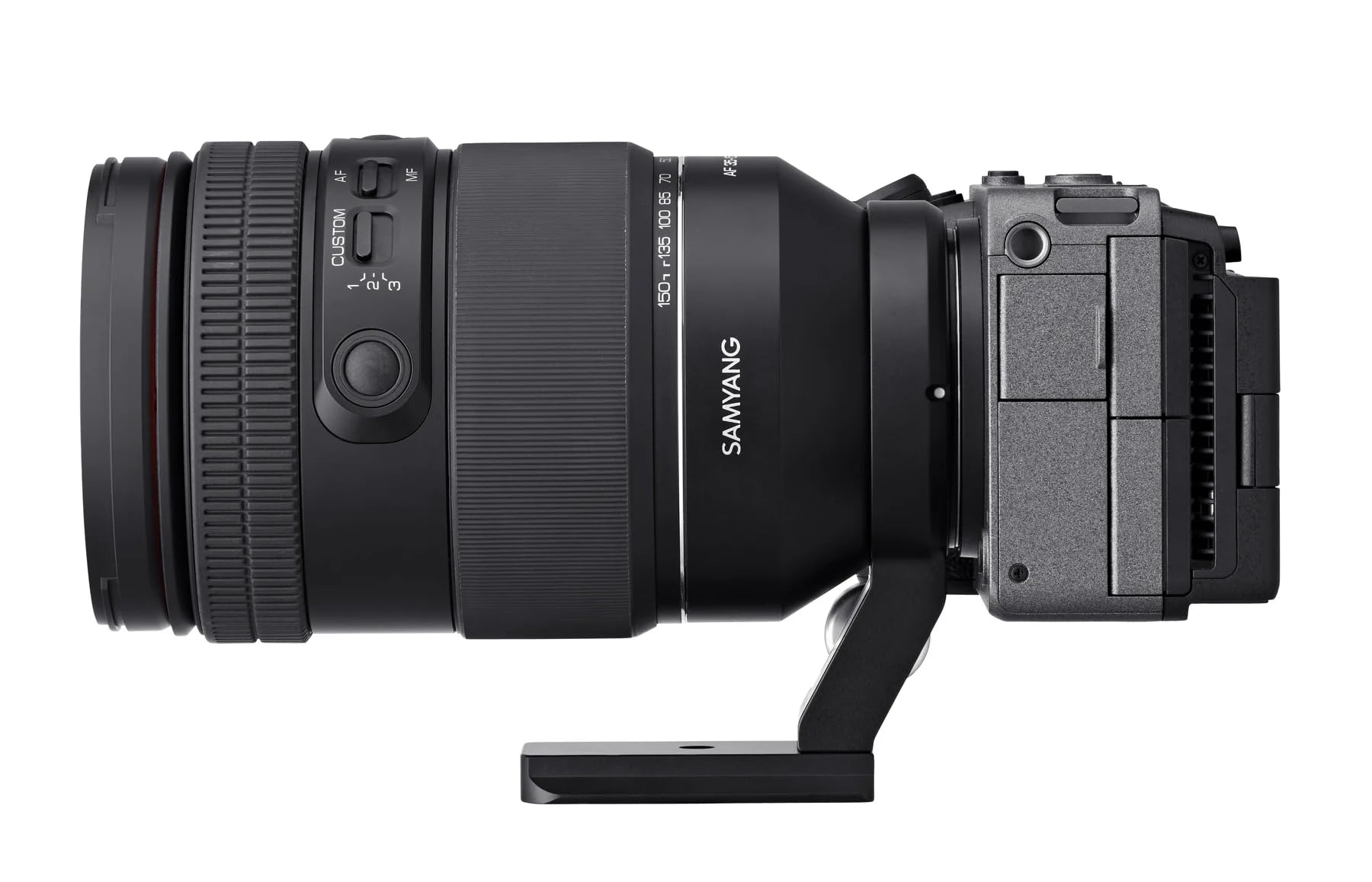 SAMYANG Collier de Serrage pour trépied Sony E-Mount, Anneau de Support pour trépied pour objectifs SAMYANG AF & MF, Plaque de dégagement Rapide avec Fonction Arca-Swiss, Anneau de trépied Compatible