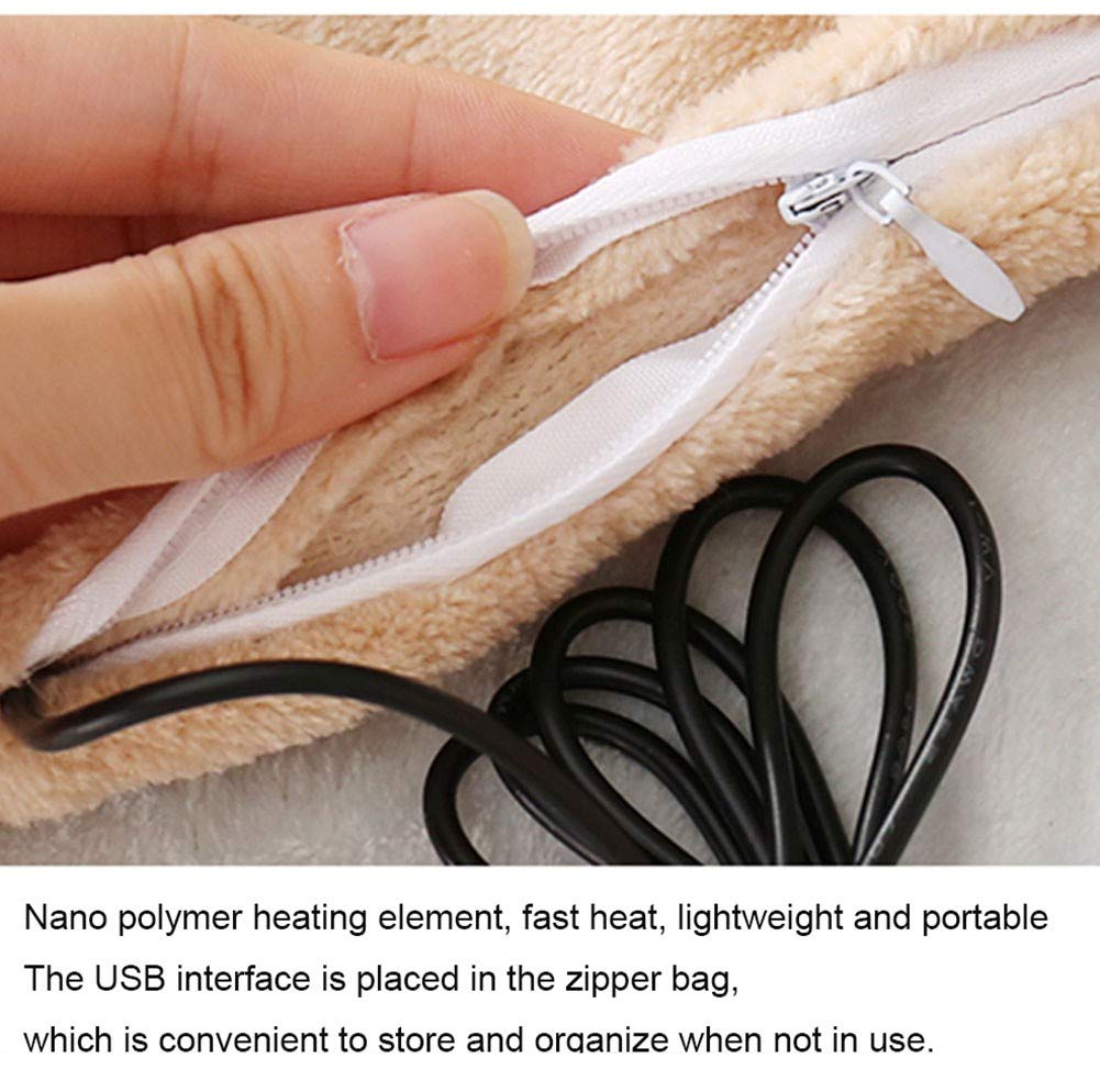 Couverture chauffante électrique 12 V en Polaire pour Voiture, châle Chauffant, Couverture chauffante USB, Couverture Ultra Douce en Flanelle pour canapé de Bureau, Lavable, Rose