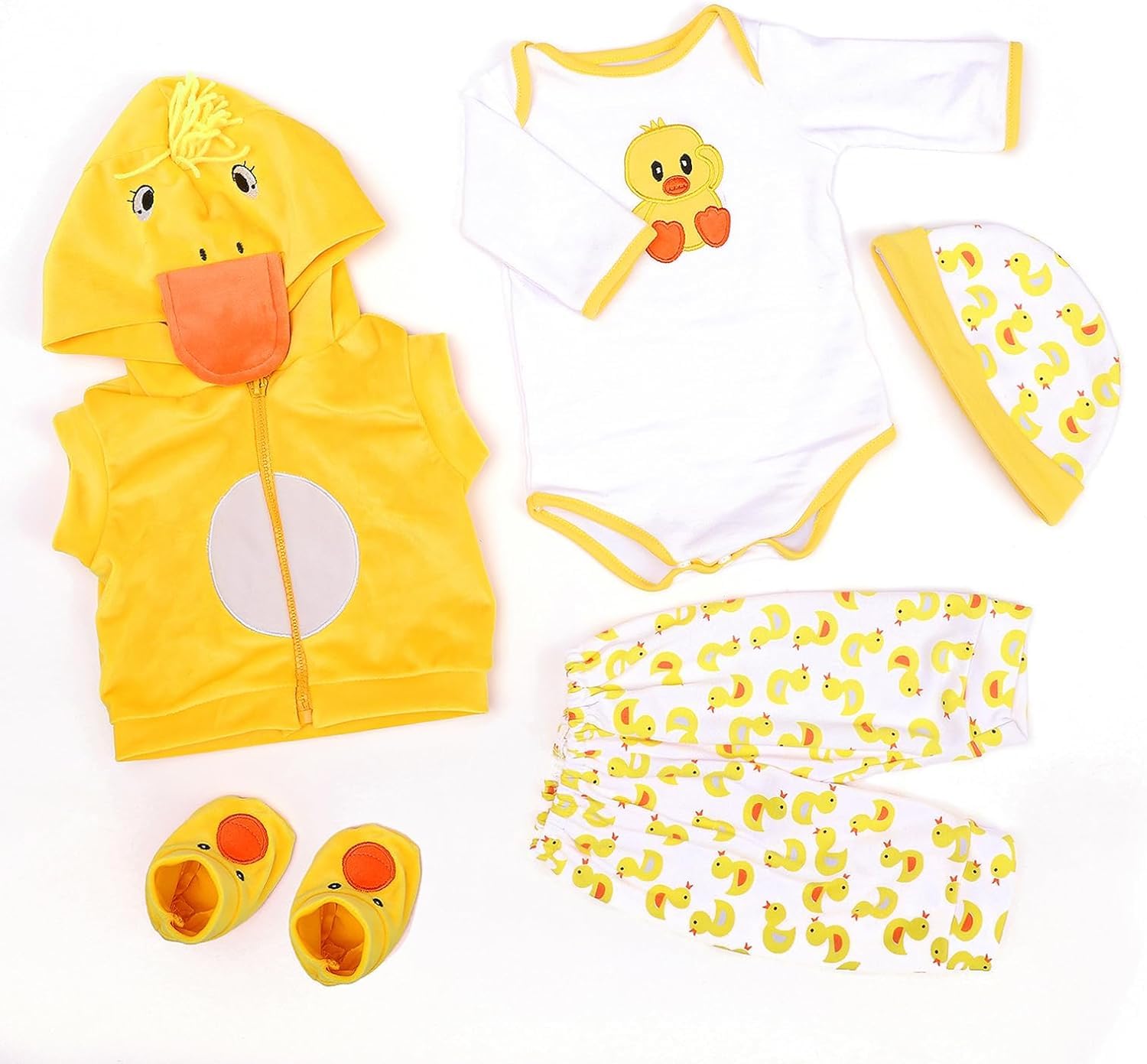 scnbom Reborn Baby Dolls Clothes for 17-22 inch newborn babies Girl Outfits Accesories (Elena 5pcs Set) - Image 2
