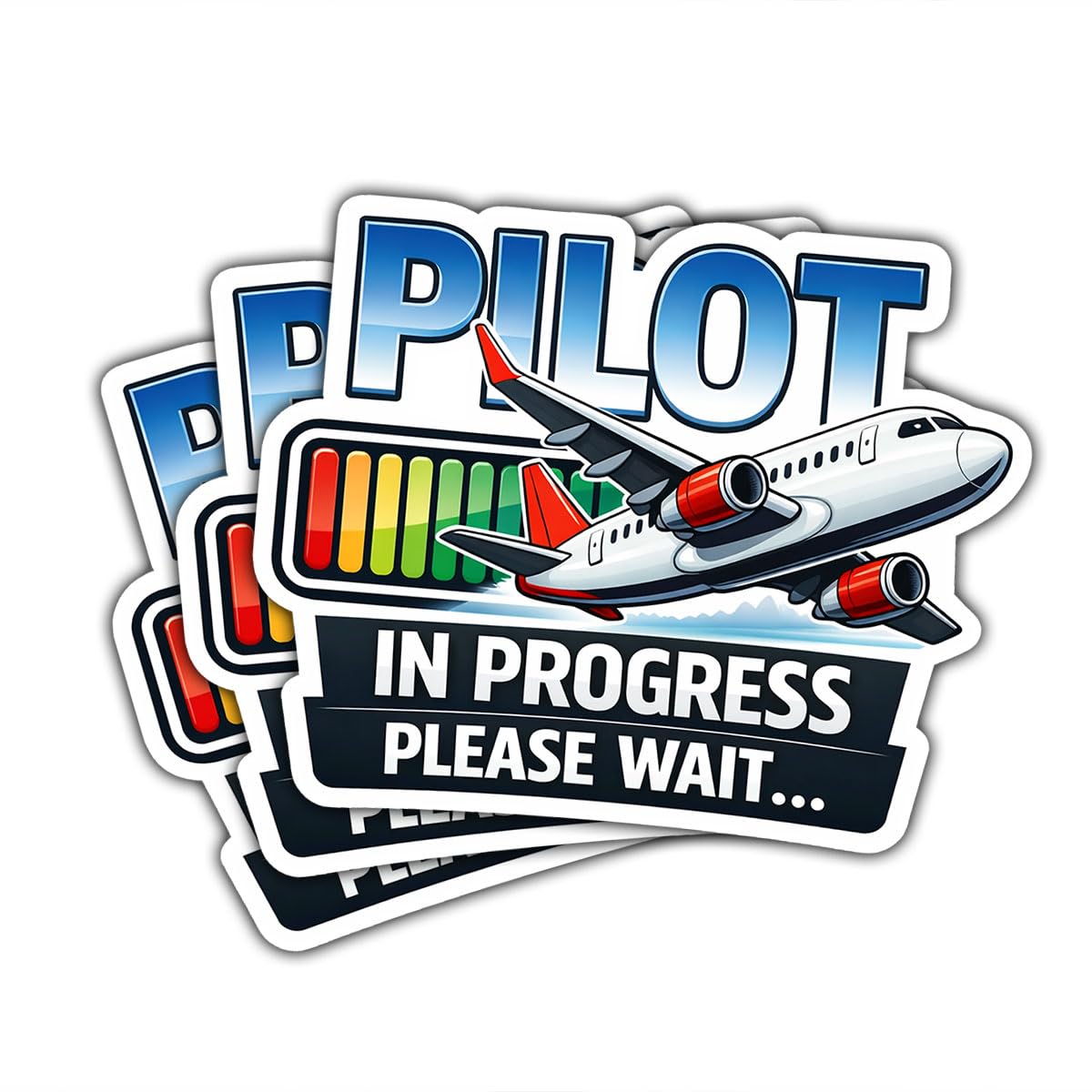 Stickers Pilot in Process imperméables pour ordinateur portable de futur pilote d'avion