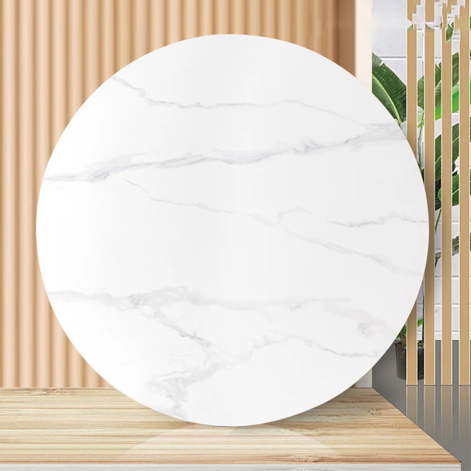 Blat stołu Lazy Susan, okrągły gramofon ze spiekanego kamienia, 71 cm, wytrzymała, obrotowa taca do jadalni, marmurowa, cicha, obrotowa taca do serwowania, matowa, biała, szara, 90 x 90 cm