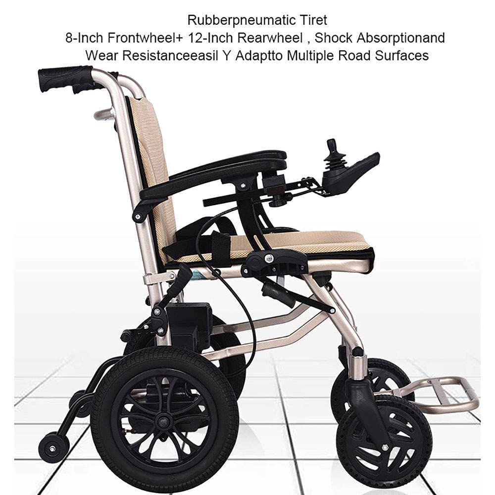 Silla De Ruedas EléCtrica,Plegable,Liviana,Segura Y CóModa Silla De Ruedas Para Personas Mayores Y Discapacitadas, Alcance De Crucero: 20 KilóMetros,Con BateríAs Dobles ExtraíBles,Carga: 200 Kg