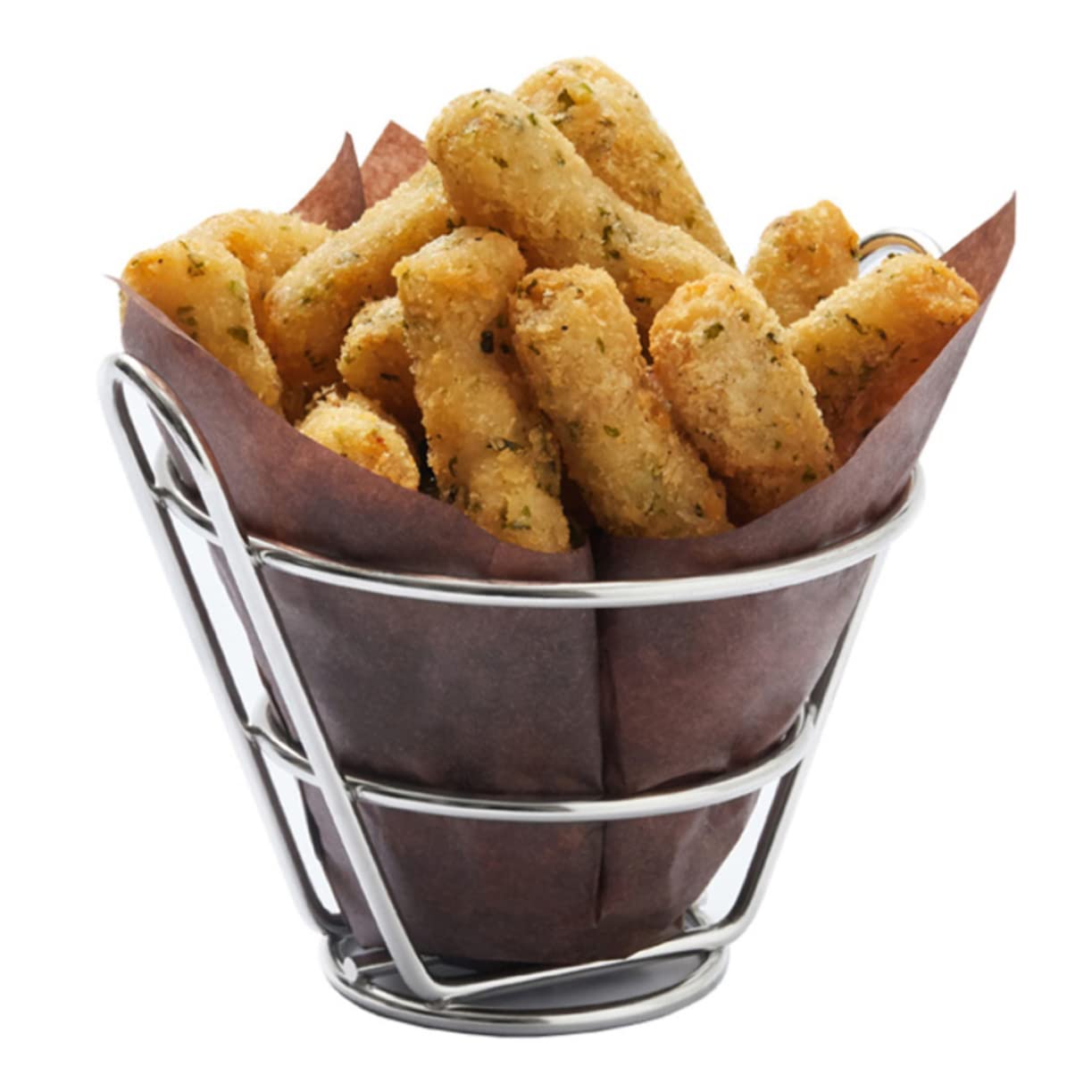 NAMOARLY Snack Rack for French Cone Stand Basket Rack Stainless Steel for Parties Events