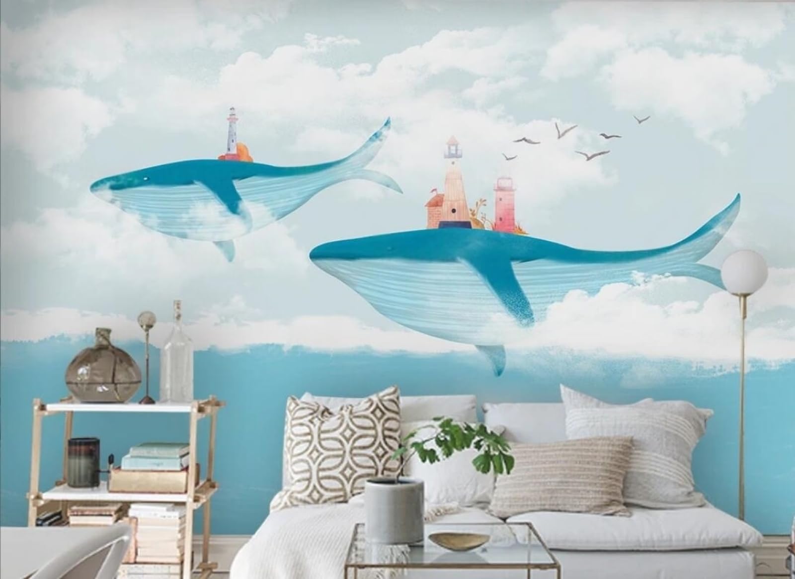 Papier Peint Intissé Baleine 300x256cm pour agrandir une petite pièce