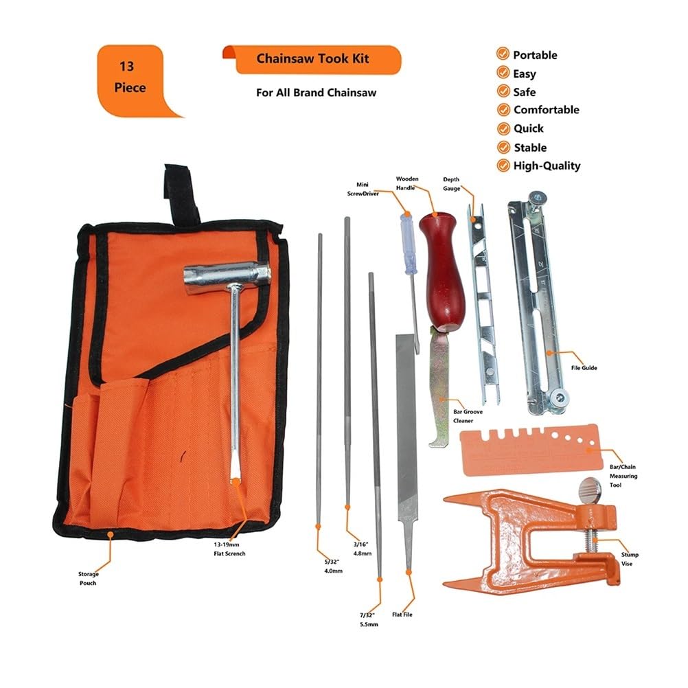 Kit de afilador de limas y Tornillo de Banco for motosierras de Todas Las Marcas