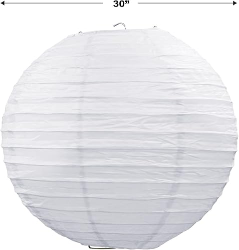 Miniatura 8 de Beistle Farol de papel gigante blanco para decoración colgante para bodas despedidas de soltera fiestas de graduación