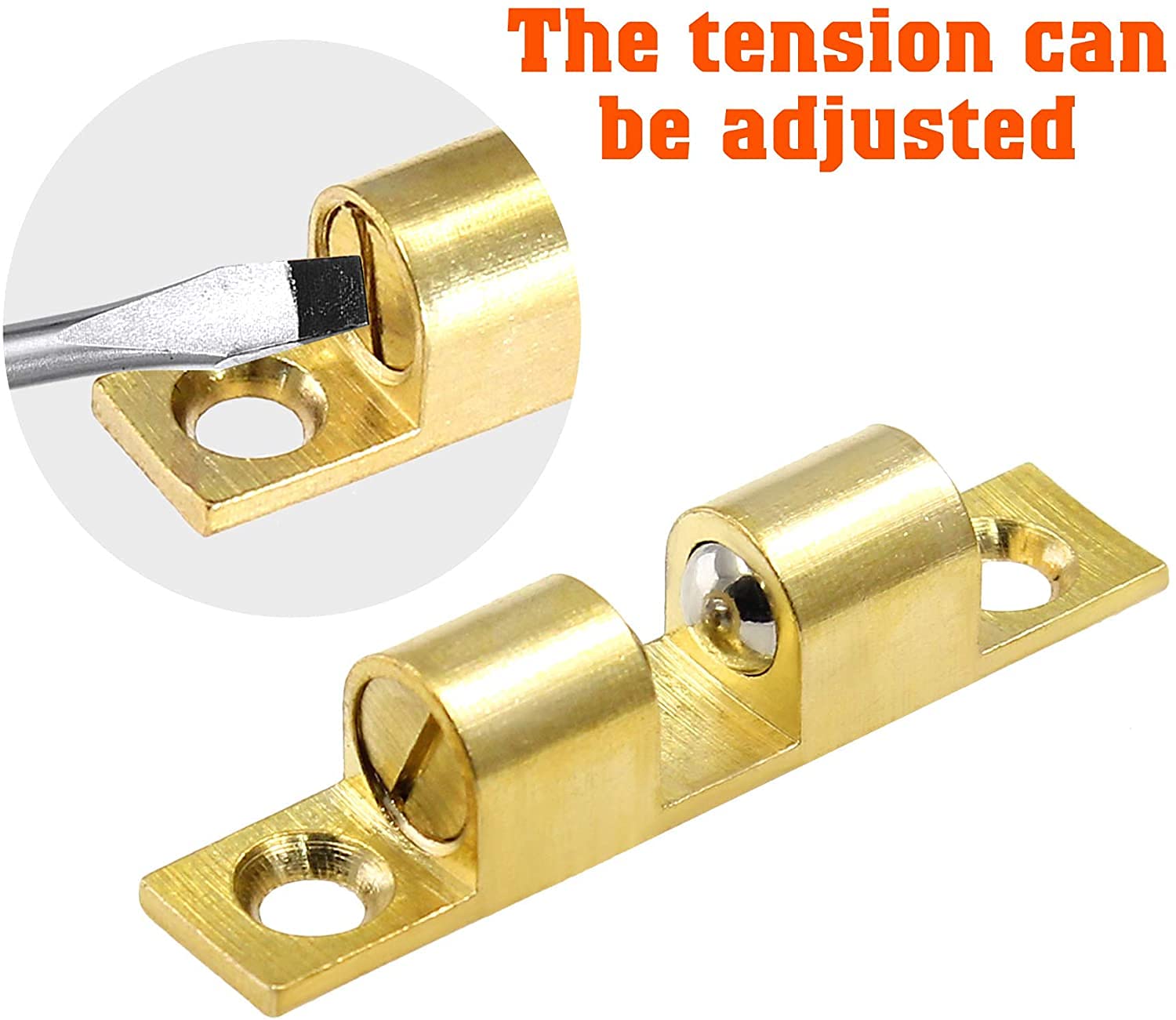 Lot De 5 Loquets ? Bille De 70 Mm Omitfu En Laiton Massif Chrom Rglable Double Rouleau De Tension Pour Armoire Placard Meubles~p107766543