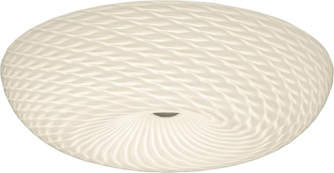 Varaluz Swirled 3-Light Flush Mount Ceiling Light Chrome 18" W x 5.5" H, with French Feather Glass Shade, Dimmable, Handcrafted Recycled Steel, Modern, for Bedroom & Hallway