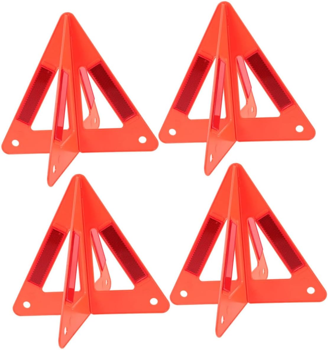 4pcs Reflective Emergency Roadside Safety Triangles Kit Portable Warning Markers for Vehicles High Reflectivity Reflective Road Signs Essential for Tire Changes and Accidents