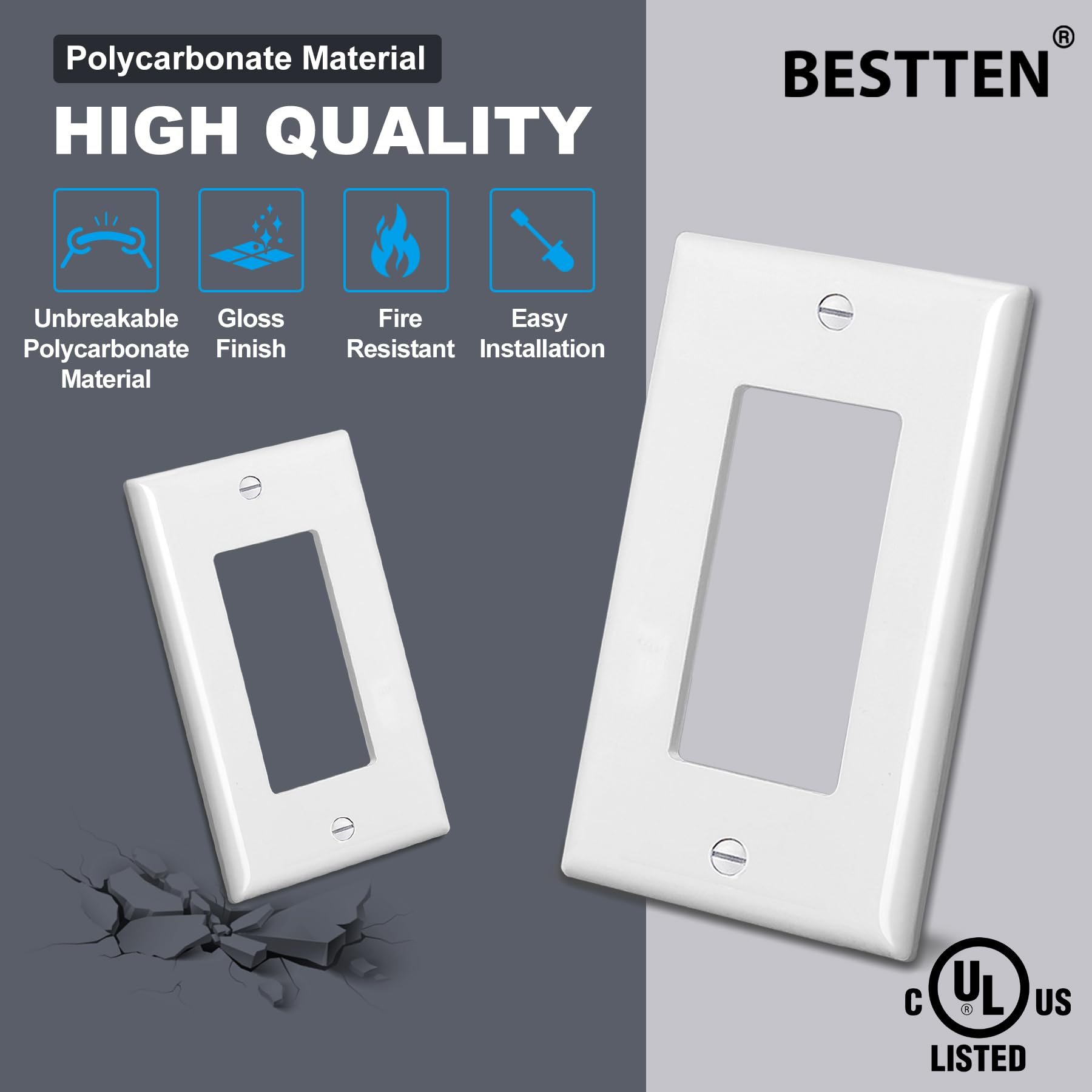 White Wall Plates - 20 Pack Decorator Plates -3