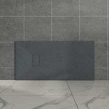 Aquariss Anthracite Rectangular SMC Shower Tray 1400 x 700 mm with Waste
