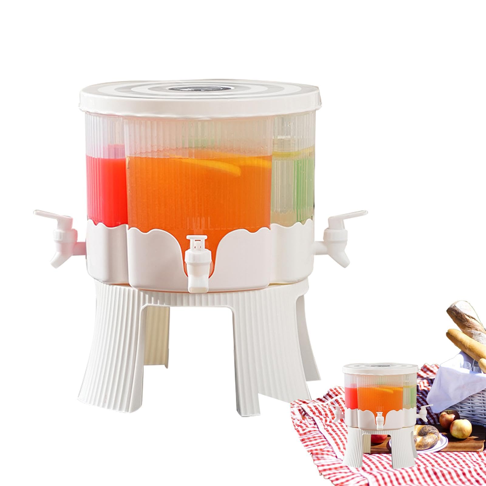 Dispensador de bebidas con espiga, dispensador de bebidas de verano con | espiga, dispensador de bebidas de gran capacidad, contenedores multifuncionales de gran capacidad, olla de agua para
