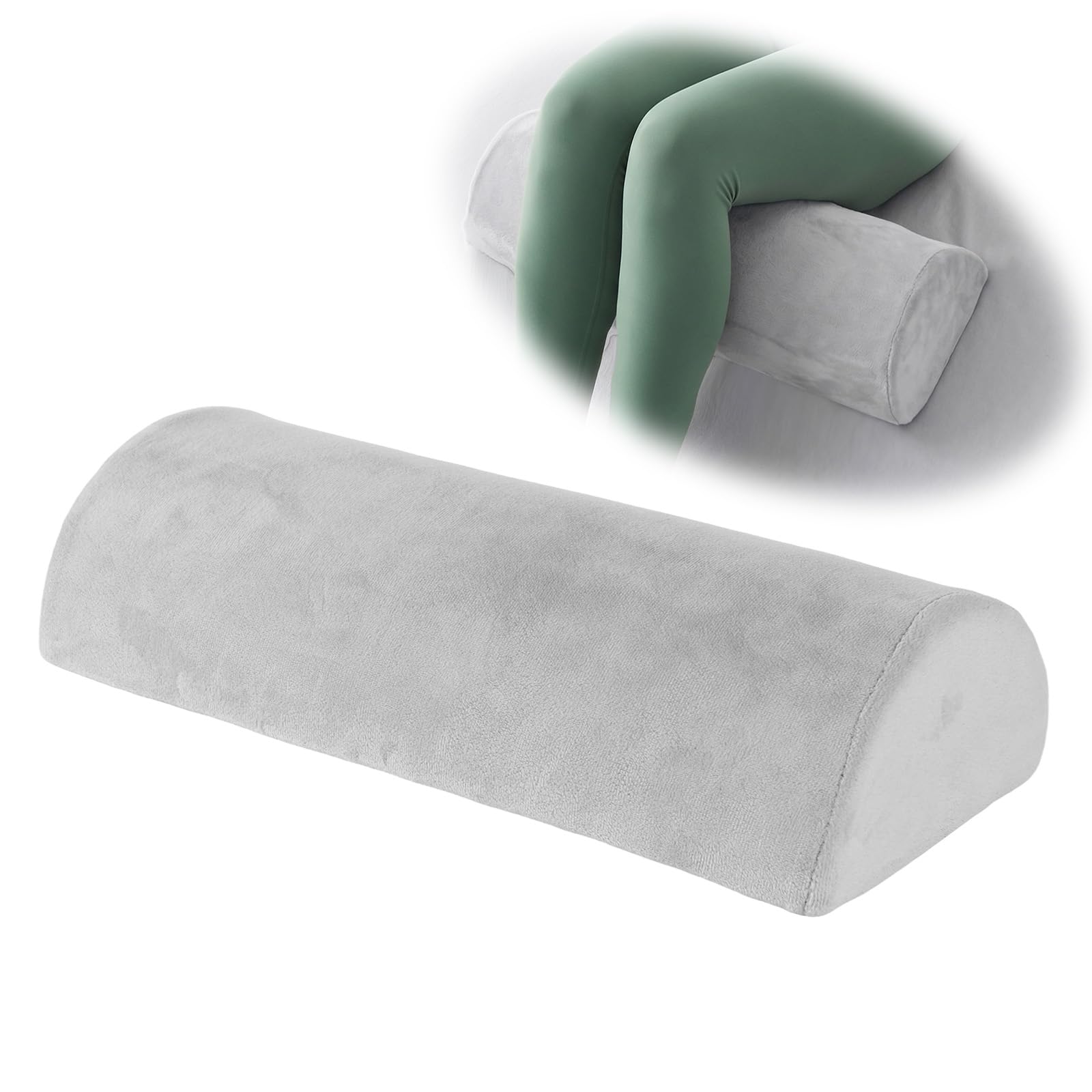 Cuscino per Gambe, Cuscino Gambe per Dormire, Cuscino Ginocchia per Dormire Cuscino Alza Gambe Cuscino per Ginocchia Dormo Cuscino in Memory Foam a Mezza Luna