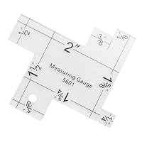 Vista 1 de Mini medidor de medición de costura, reglas de acolchado de acrílico transparente, escala métrica imperial, herramientas de costura para tejer