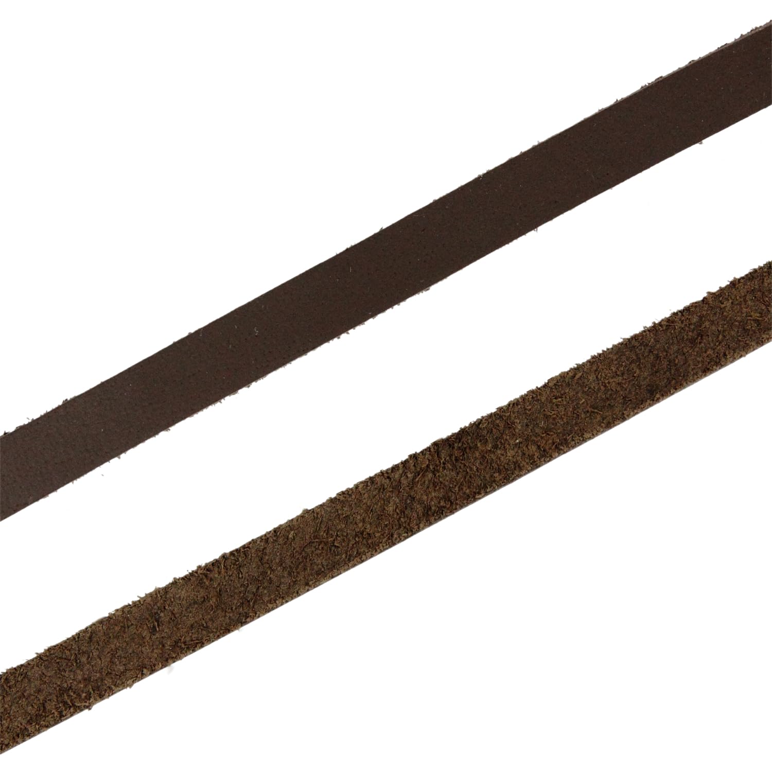 Auroris - 5 m nastro in pelle piatta 20 mm di larghezza marrone scuro