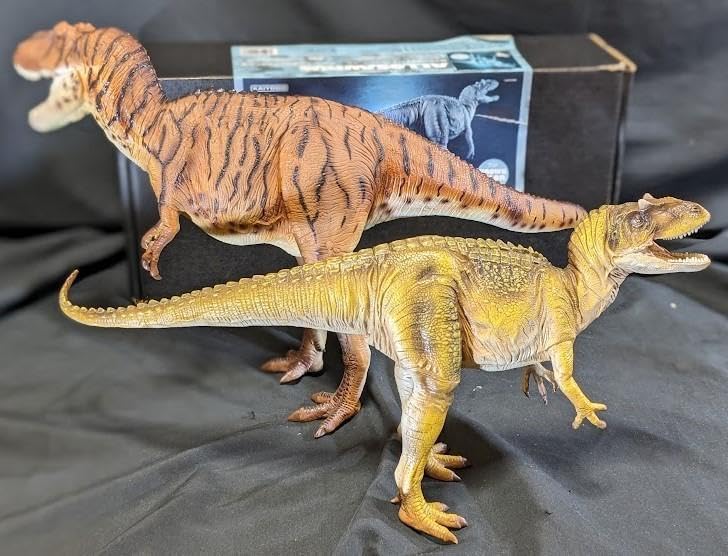 ダイノテイルズコレクション・ティラノ＆アロサウルス（海洋堂）ソフビ２体セット Amazon.co.jp: ダイノテイルズコレクション ティラノ