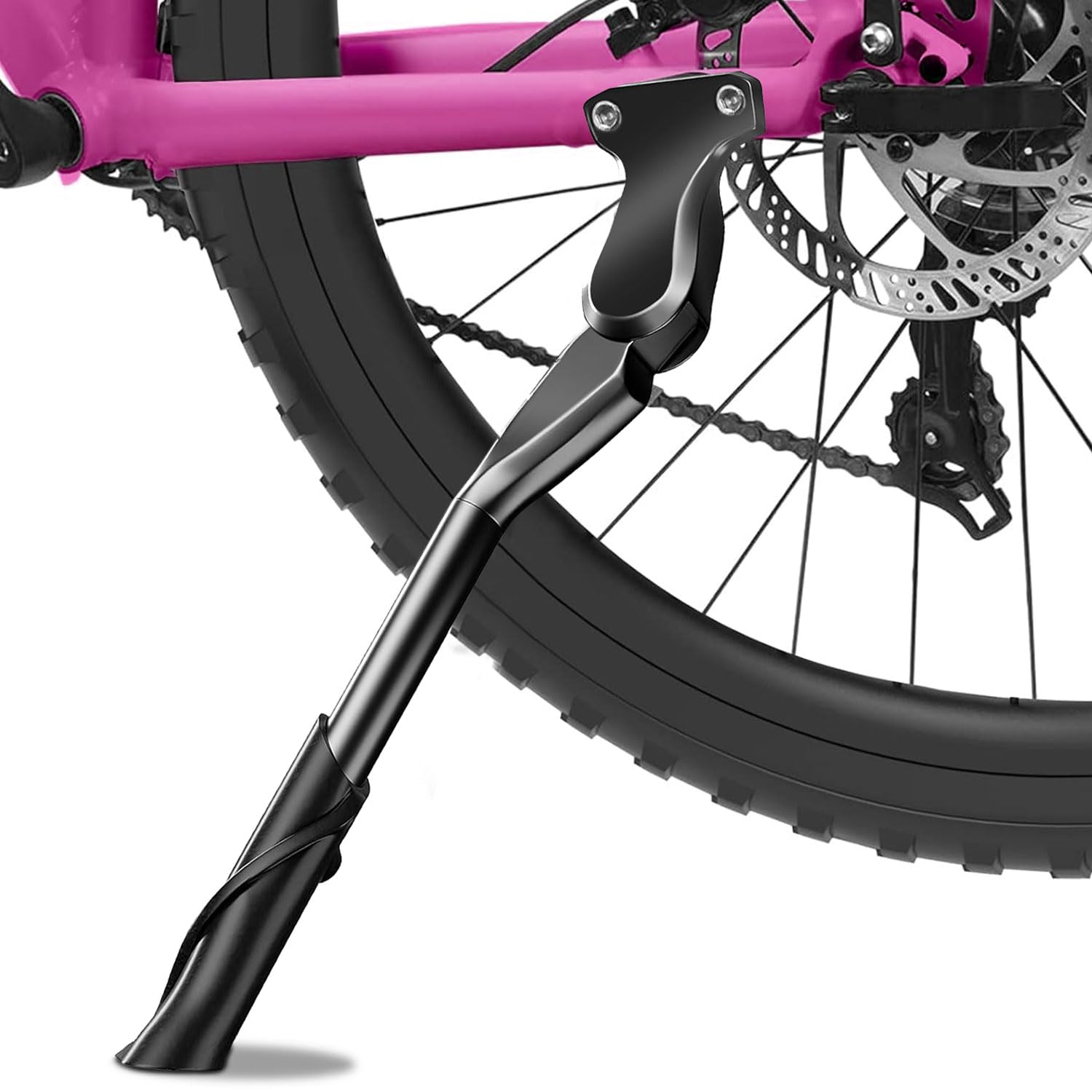 Voarge Stojak na rowery 24-29", z regulacją wysokości, z 2/4 otworami, zaprojektowany do rowerów elektrycznych i MTB, stojak na rowery z otworami, stabilny stojak boczny