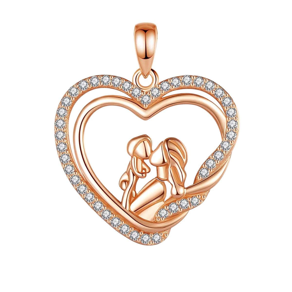 Collier à breloques en forme de cœur argent pour le quotidien - 2