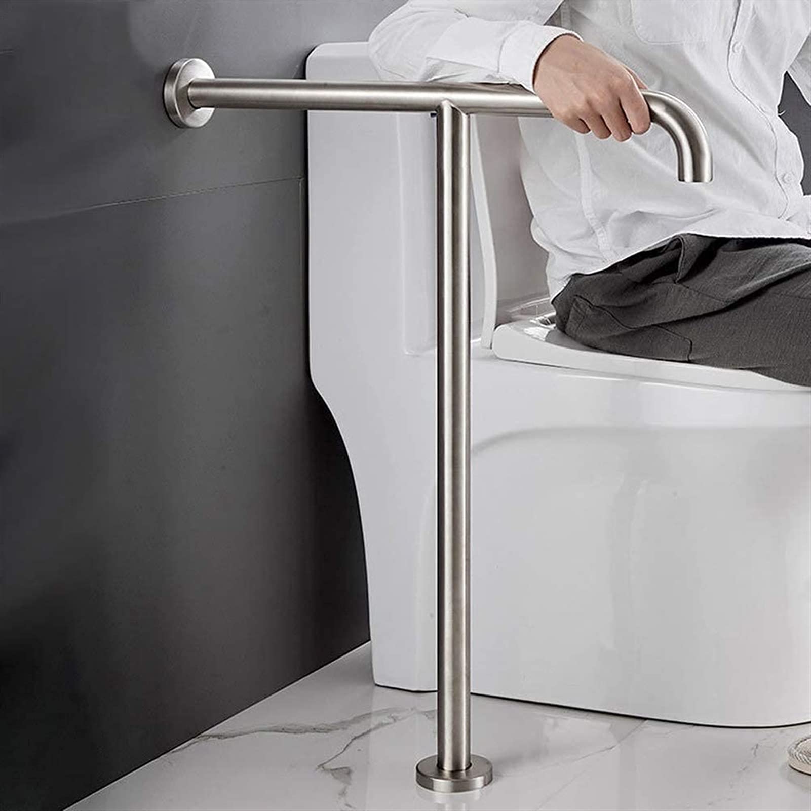 Barras de Apoyo para baño, asa de Seguridad Antideslizante de Acero Inoxidable para Ducha, Personas Mayores, niños, Inodoro y Cocina.