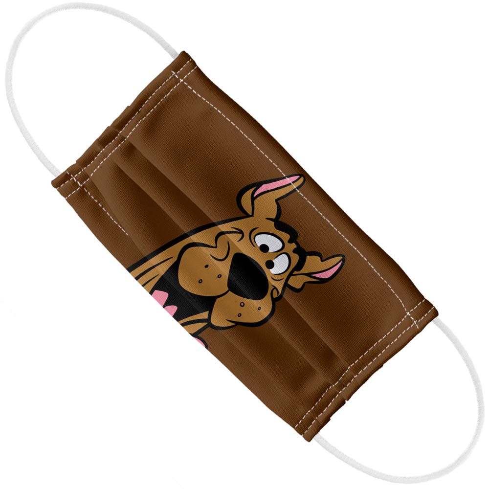 Popfunk Scooby-Doo Scooby Happy 1-Ply Reusable Face Mask Covering with Adjustable Nose Wire, Unisex