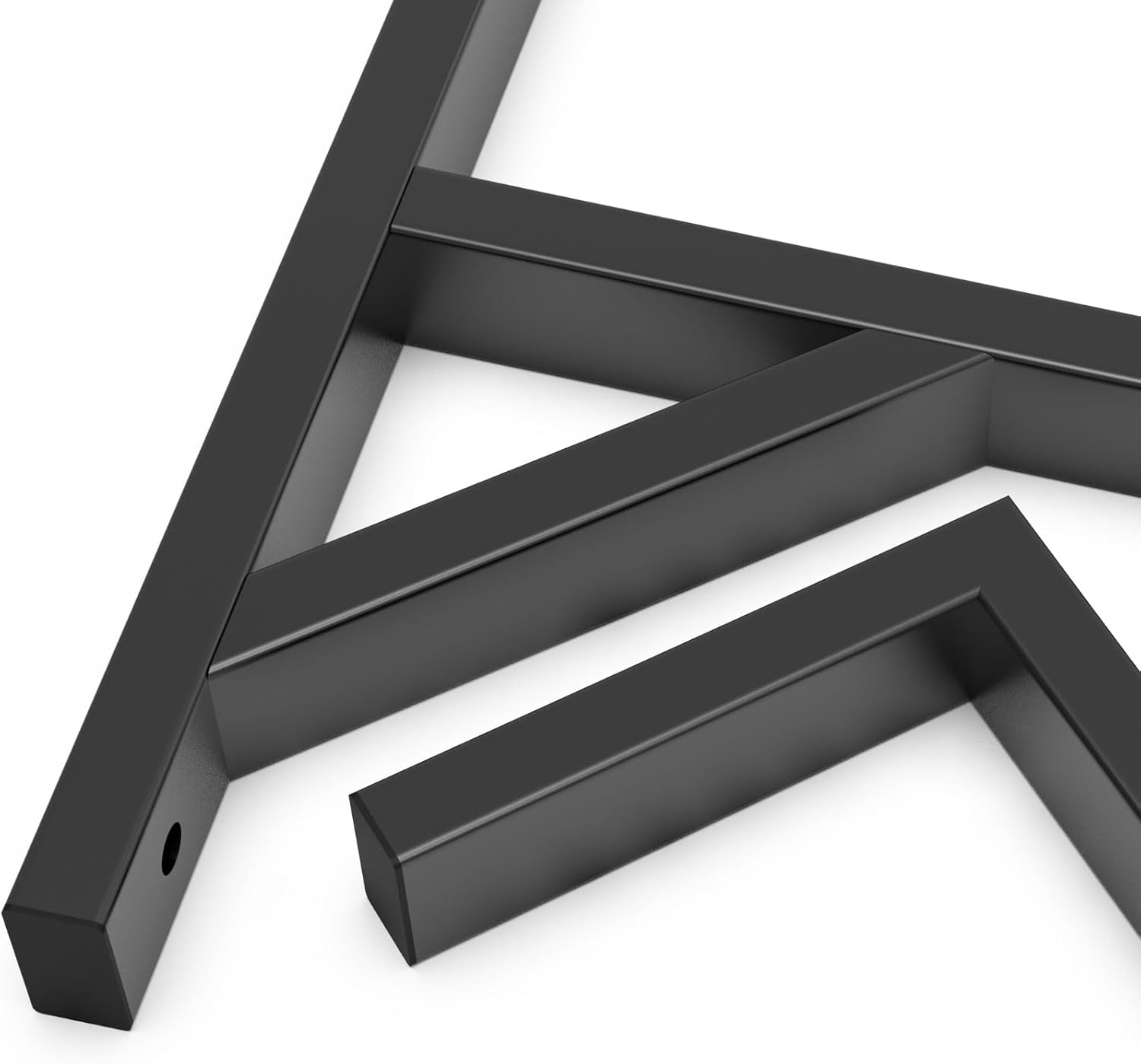 Side Mount Ladder Rack for Open & Enclosed Trailer - Heavy Duty Steel Ladder Rack with Wall Hooks, 4 Pack, Fit for Trailer/Truck/RV, Secure Ladder Storage