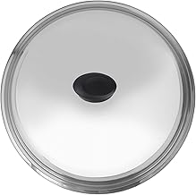 Universal Wok Lid Stainless Steel Universal Lid Tempered Glass Lid Frying Pan Lids Cookware Lid Tempered Replacement Cookware Cover for Skillets Frying Pans 38cm Wok Lid 14 Inch