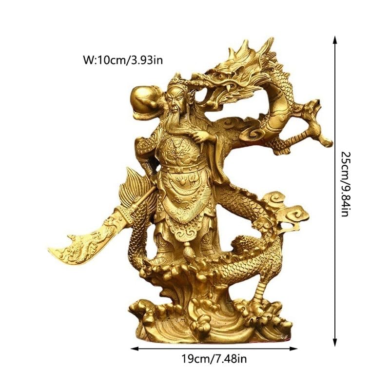 Posąg Buddy do wnętrz kult posągi Buddy Dom Mosiężna statua Guan Gong Ozdoby Bóg bogactwa Guan Yu Figurka Feng Shui rzeźba medytująca statua Buddy Statua Rzeźba