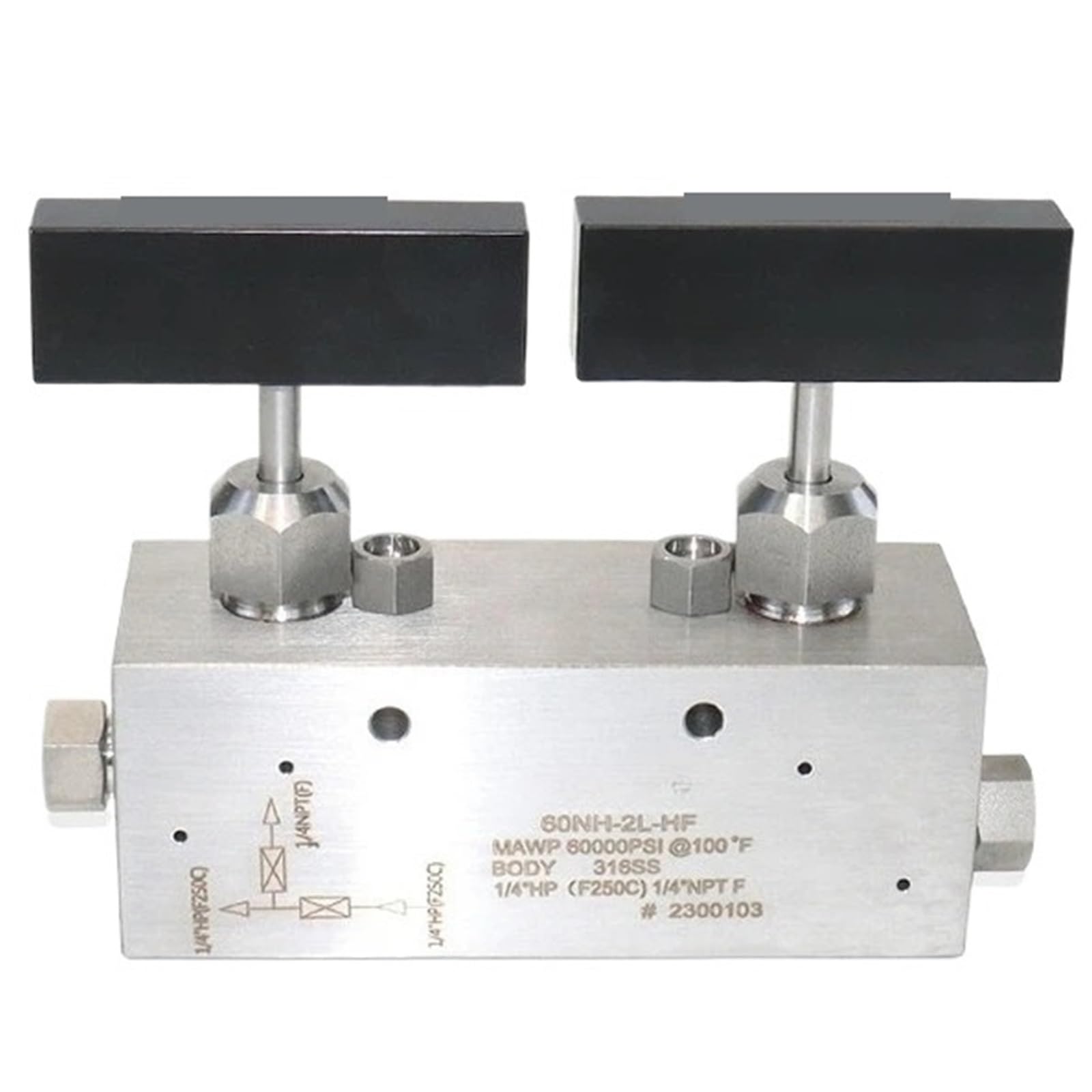 Belovek One Color Stainless Steel Isolation Relief Needle Valve 316 Double Globe Wellhead High-Pressure