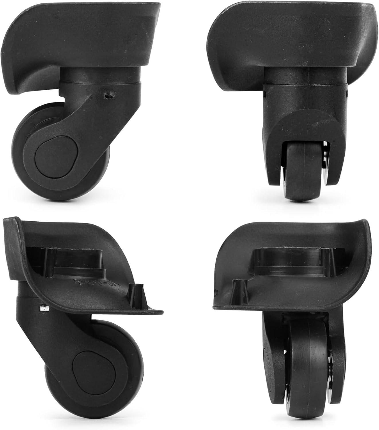 Sostituzione ruote girevoli,Ruote in PVC bagagli valigia,Riparazione ruota valigia sostituire per il carrello valigia bagagli,Nero,W041-2 L
