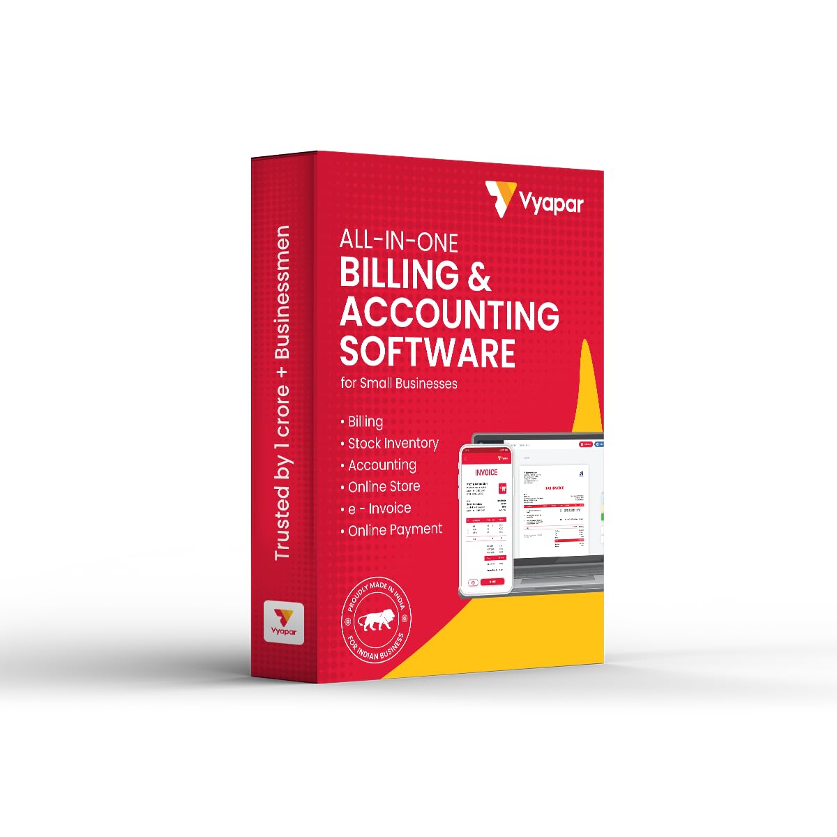 Vyapar GST Billing, Inventory & Accounting Software| 1 Year Desktop Plan (Gold) | Email Delivery of License-key