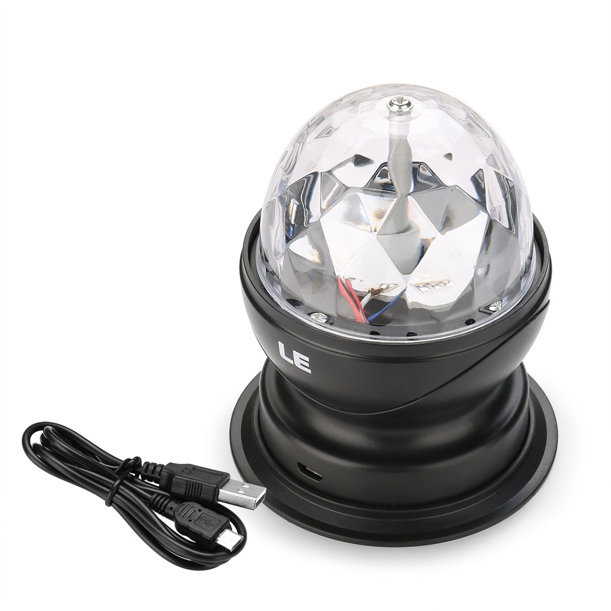 LE Luci Discoteca, Rotazione a 360° Lampada da Discoteca per Natale, Feste, Bar, Club, Car, Regalo per Bambini