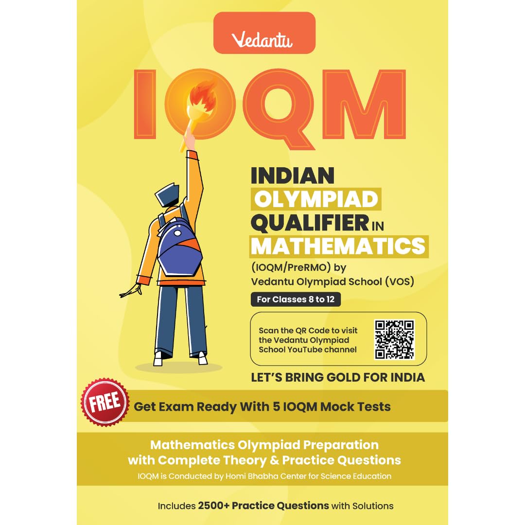 Vedantu IOQM / Pre RMO Mathematics Book for Class 8-12 | Indian Olympiad Qualifier in Mathematics Guide | Topic-wise Theory, PYQs & 2500+ Solved Questions | Latest 2025 Edition | Olympiad Prep Book Paperback – 20 May 2024