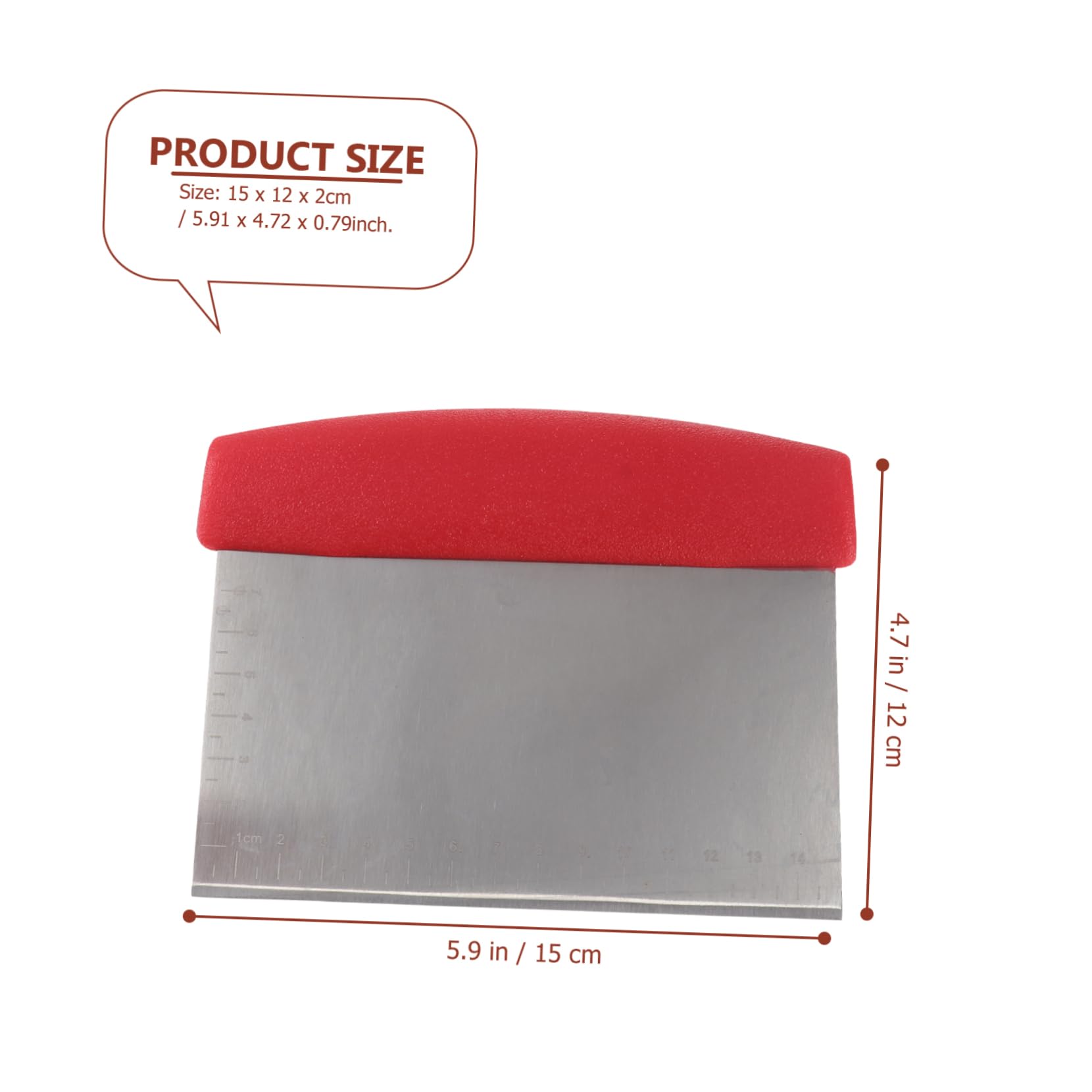 Alipis 2pcs Stainless Steel Cutter Scraper with Scale Measurement Versatile Kitchen Gadget for Pizza and Veggie Preparation Mixed Colors