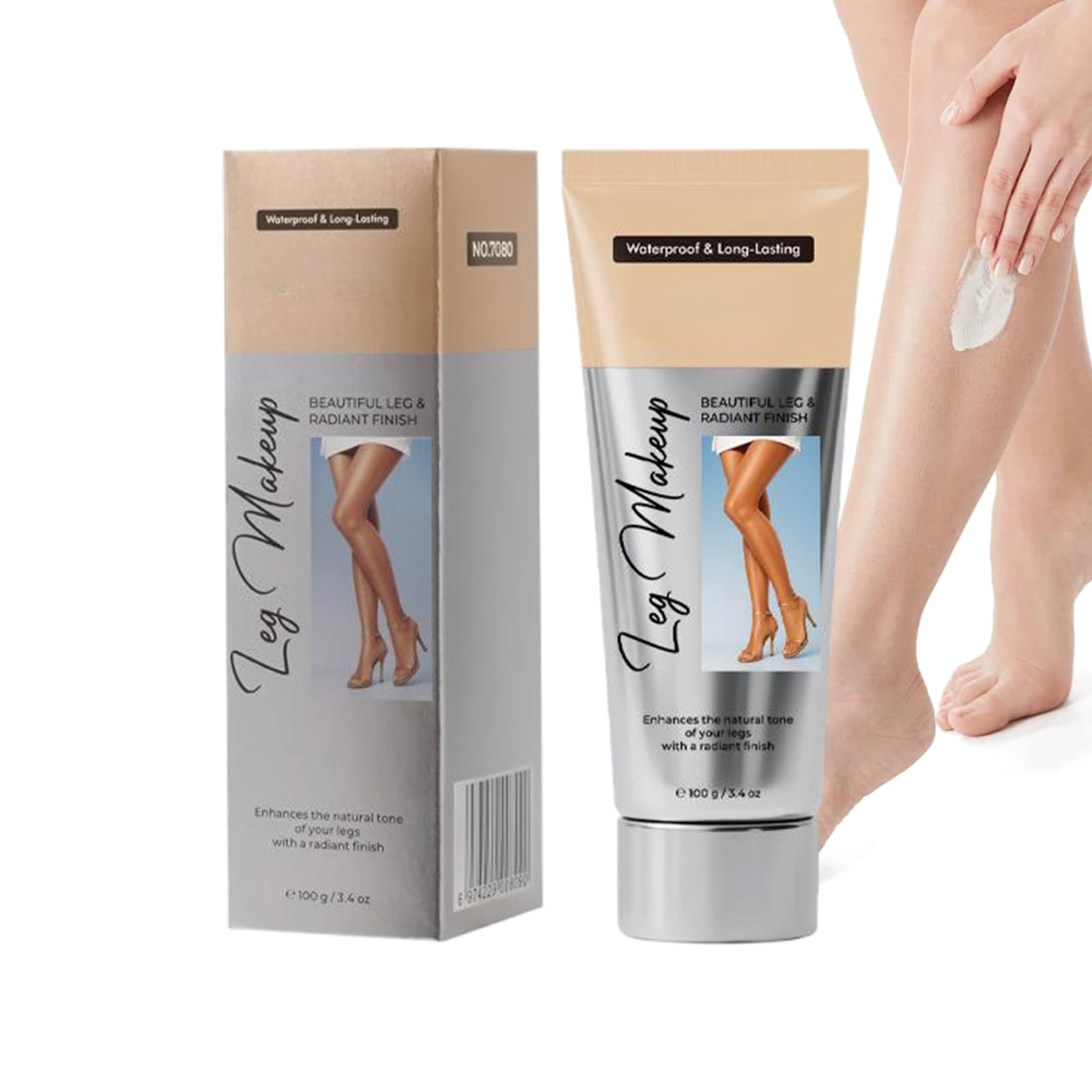 Tattoo Cover Up Makeup Waterproof & Leg Makeup - No Transfer Body Foundation for Scars, Varicose Veins, Bruises - Long Lasting Concealer Cream for Women (3.4oz/100g) (2#light brown)