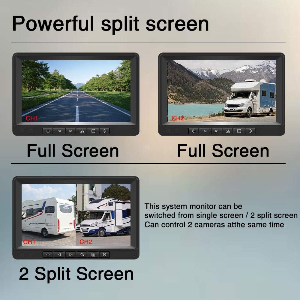 Flash Sale Buy 1 get 1 Hodozzy Wireless Backup Camera Kit with Stable Digital Signal, 7’’ Monitor & Rear View Camera for Truck, Van, Camping Car, SUV, IP69 Waterproof Super Night Vision Rear View Backup Camera