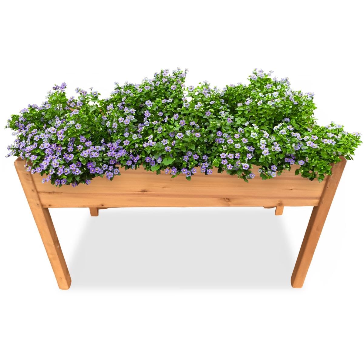 Fioriera rialzata in legno FSC, 126 x 60 x 76 cm, durevole e resistente alle intemperie, giardino, balcone e terrazza, perfetta per verdure, erbe e fiori