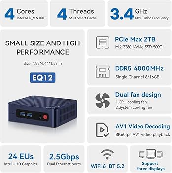 Beelink EQ12 ⑥ Beelink EQ12 energooszczędny mini komputer z systemem