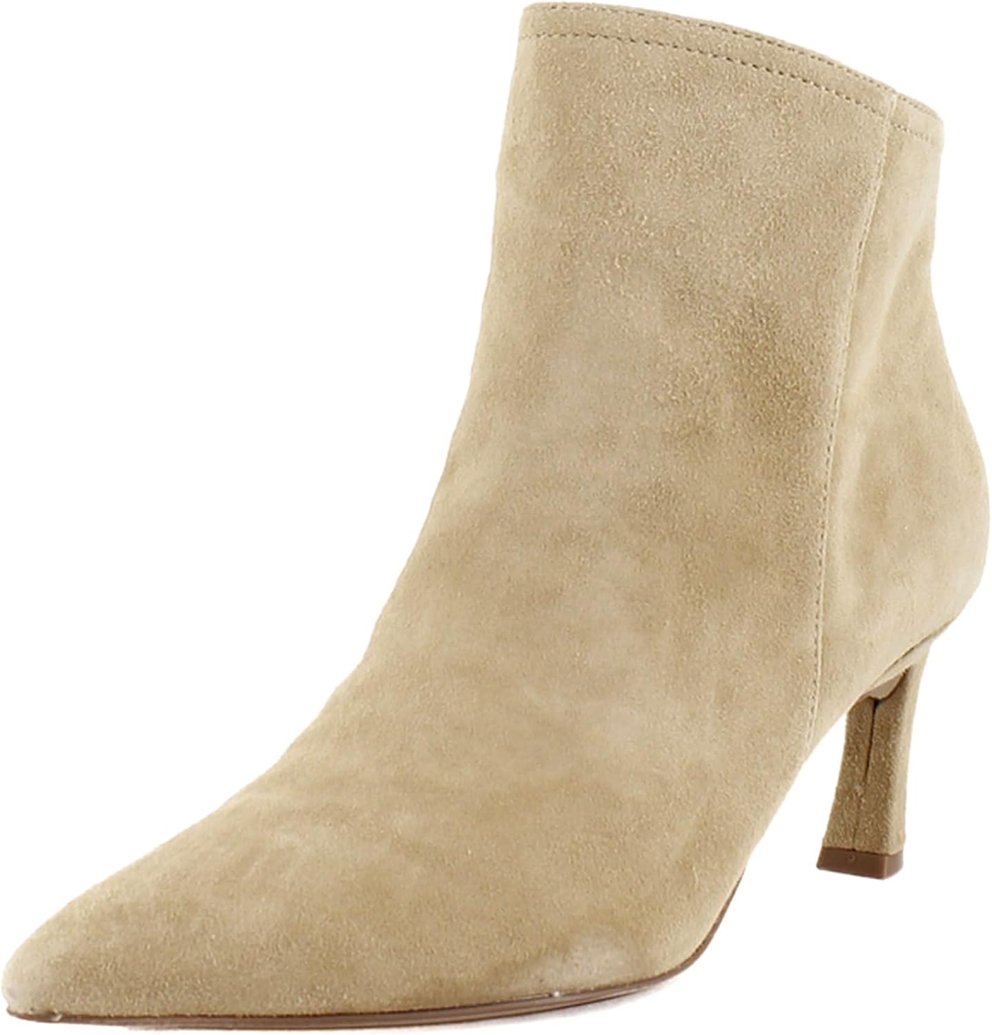 27 EDIT Womens Leather Pointed Toe Booties Tan 12 Medium (B,M)